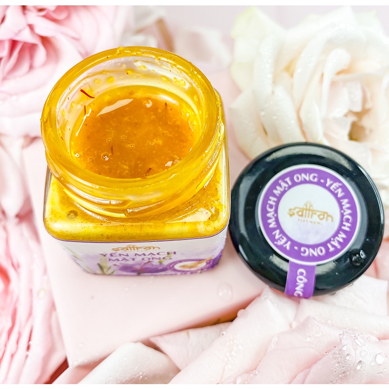 [100% Organic] Mặt nạ đắp mặt mật ong Saffron yến mạch thương hiệu Saffron Việt Nam Lọ 50ml
