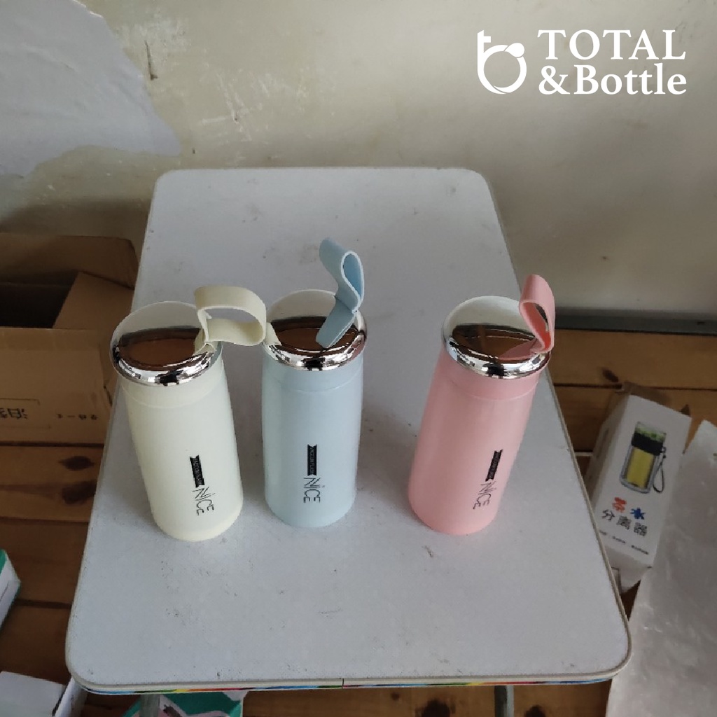 Bình nước thể thao, bình đựng nước thủy tinh Nice dễ thương 400ml - Total Bottle