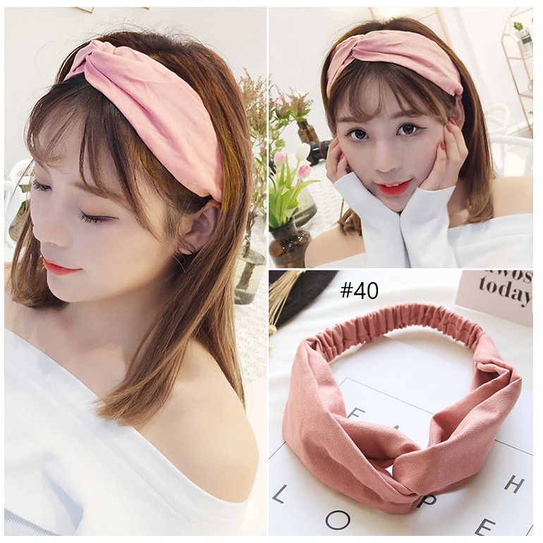 Băng đô turban chéo thời trang cao cấp - Băng đô rửa mặt nhiều mẫu