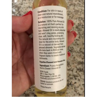 Dầu hạnh nhân dưỡng ẩm, thúc đẩy làn da khỏe mạnh, Now Solution sweet Almond oil-118ml | BigBuy360 - bigbuy360.vn
