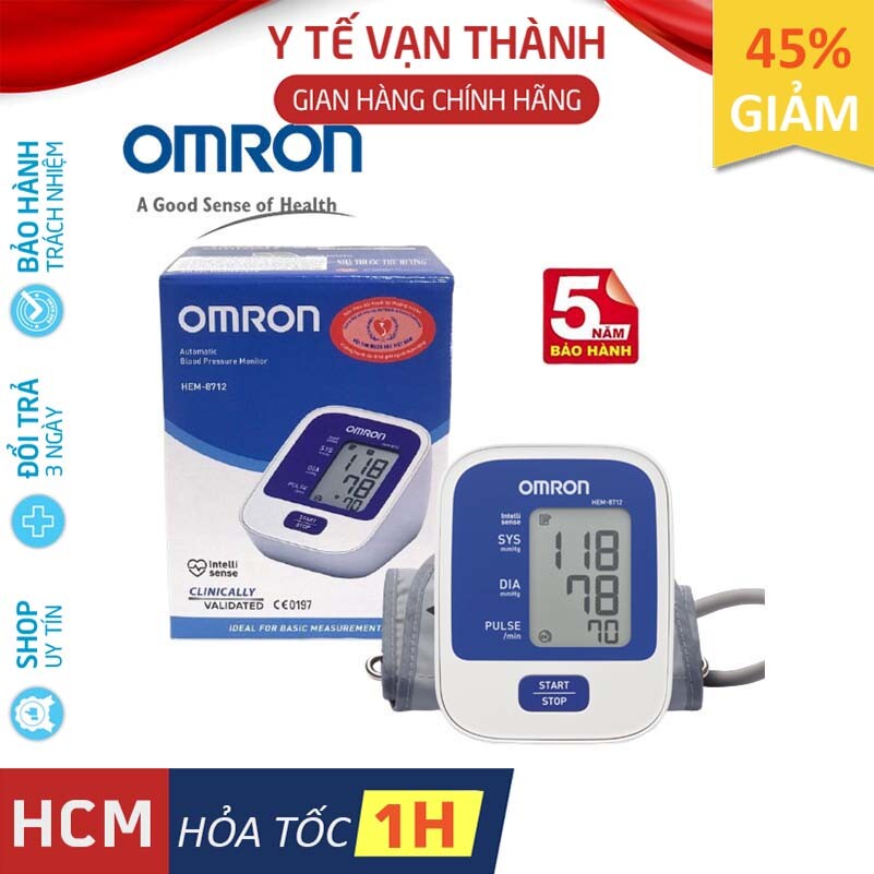 ✅ [CHÍNH HÃNG 100%] Máy Đo Huyết Áp Bắp Tay Omron HEM-8712 - VT0005