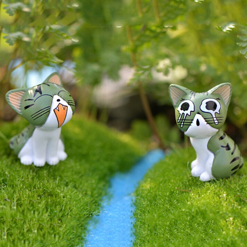 Set 8 Mô Hình Mèo Kitty Bằng Nhựa Resin Dễ Thương