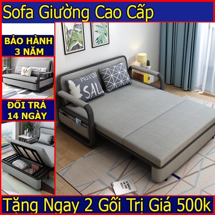 Sofa giường thông minh gấp gọn, giường sofa đa năng xếp gọn thành ghế đẹp kích thước 130x190cm hoặc 160x190cm