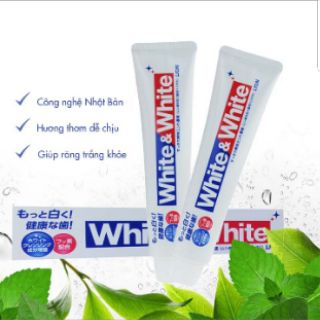 Kem đánh răng White & white trắng răng 150g Nhật
