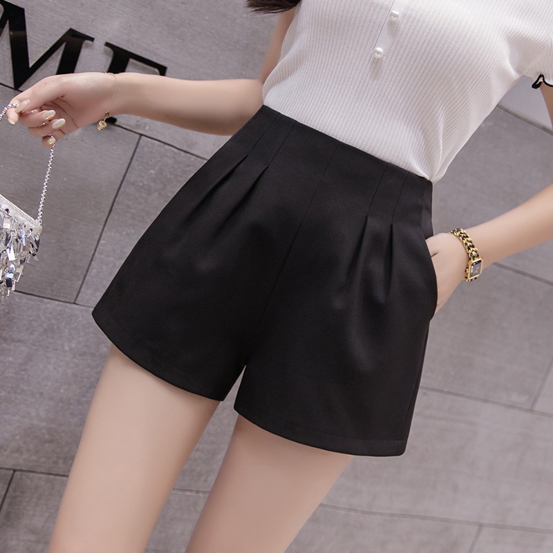 Quần short IELGY lưng cao ống rộng thời trang mùa hè dành cho nữ
