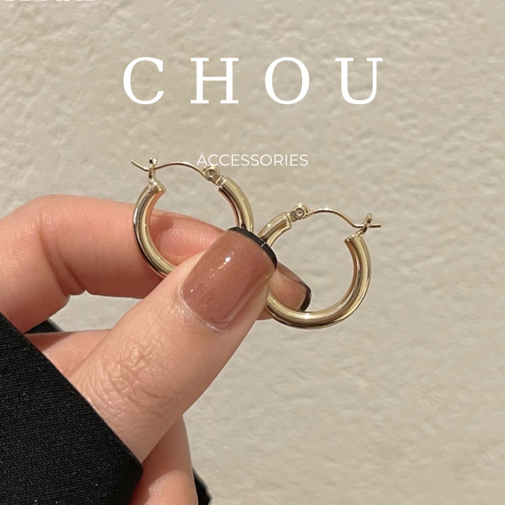 Bông Tai Hình Tròn Basic | CHOU ACCESSORIES |