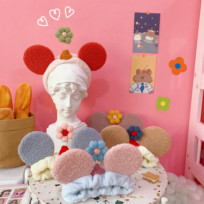 Băng đô cài tóc gắn hình bông hoa đáng yêu cho nữ