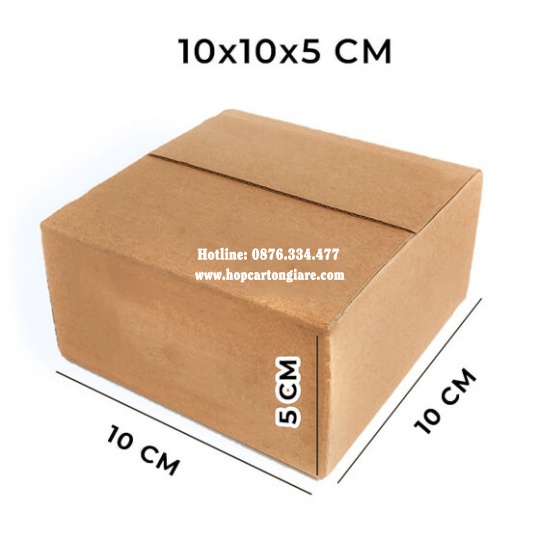 10 hộp carton 10x10x5 cm