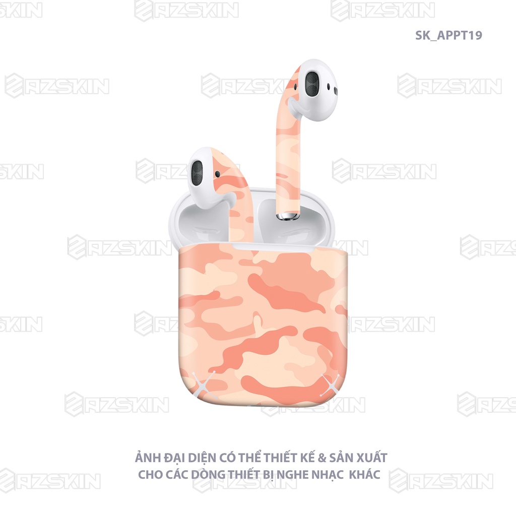 Miếng Dán Skin Camo Hồng Dành Cho Airpod 1,2,Pro |SK_APPT19| Chất Liệu Skin Cao Cấp Chống Nước, Bền Màu, Cắt Khuôn Sẵn