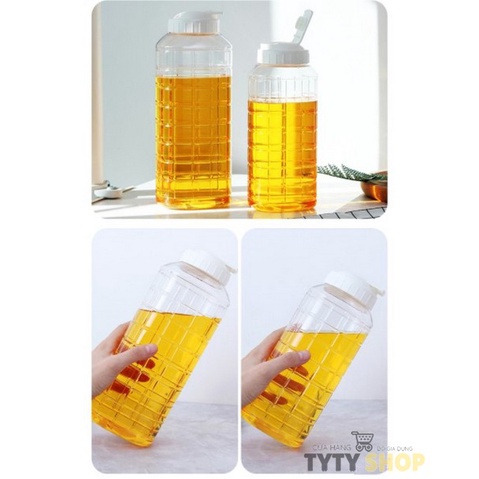 Bình đựng nước nhựa Lock&Lock Chess Water Bottle 1.0L/1.5L Nắp màu trắng xanh HAP812
