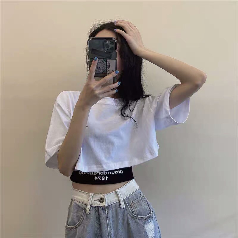 Set đồ nữ áo croptop ngắn kèm bra siêu xinh