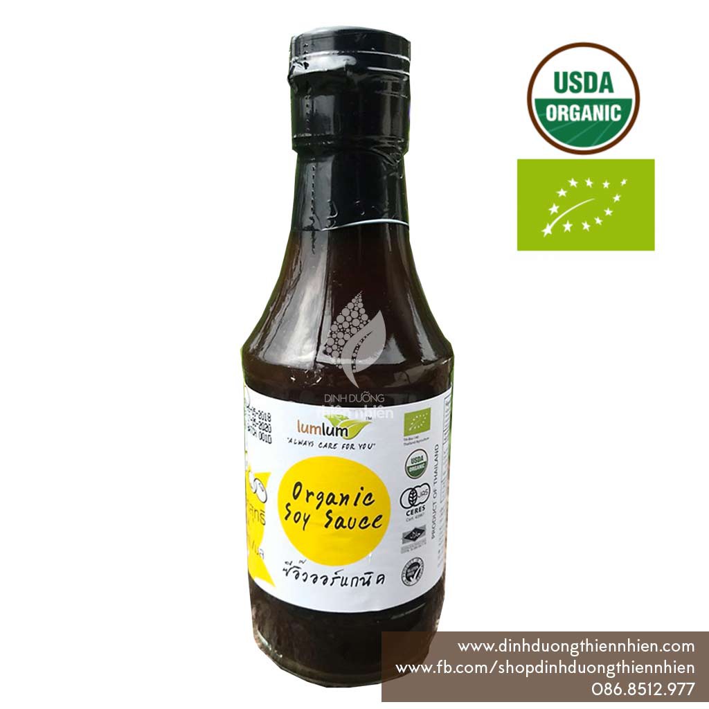 Nước Tương Đậu Nành Hữu Cơ LumLum Organic Soy Sauce Lum Lum, 250g