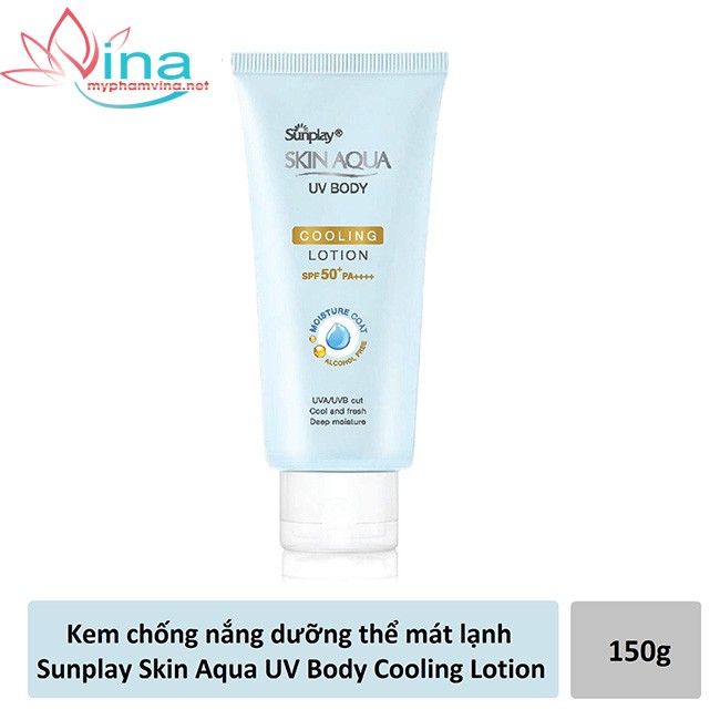 KEM CHỐNG NẮNG DƯỠNG THỂ MÁT LẠNH SUNPLAY SKIN AQUA UV BODY COOLING LOTION (150G)