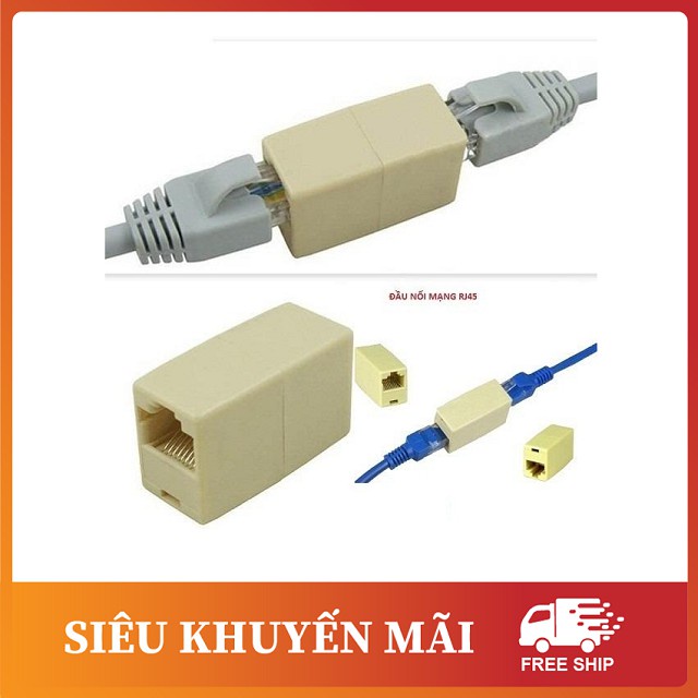 Đầu nối dây mạng Lan 1-1 nối 2 đoạn dây mạng thành 1 đoạn dây liền mạch hoàn chỉnh sieuthipkgiare
