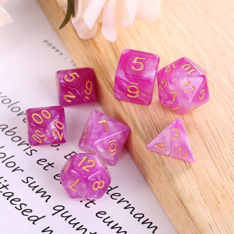 Set 7 viên xí ngầu d4 d6 d8 d10 d12 d20 đa diện