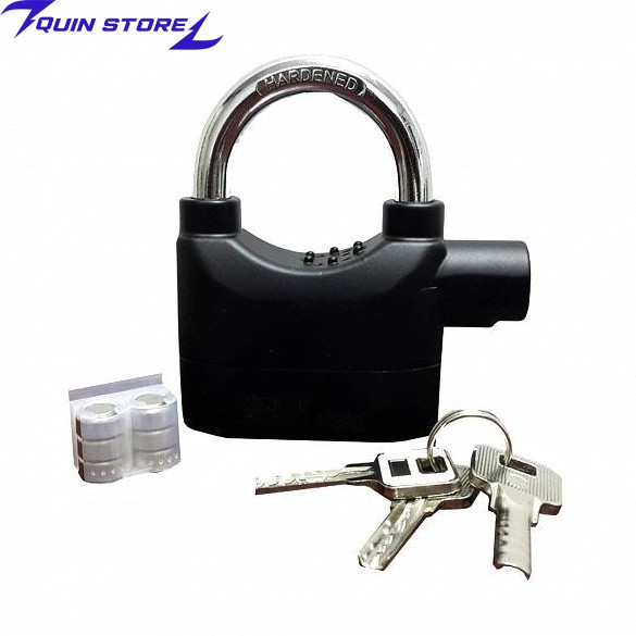 Bộ Khóa Chống Trộm Alarm Lock Có Còi Báo Động, Ổ Khóa Chống Trộm Thông Minh - MÀU ĐEN