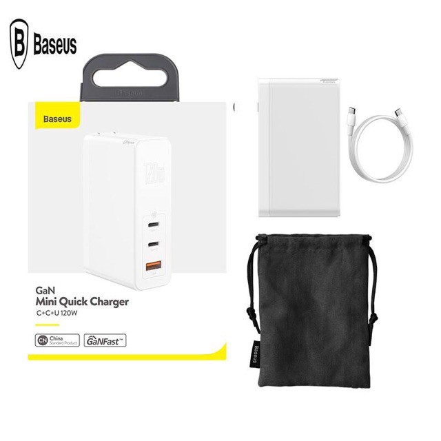 Bộ sạc nhanh đa năng Baseus GaN2 Pro Quick Charger 120W dùng cho Smartphone/ Tablet/ Macbook / Laptop