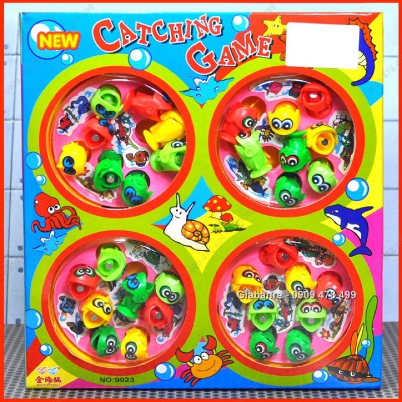 Hộp câu cá nam châm 4 hồ tặng kèm pin