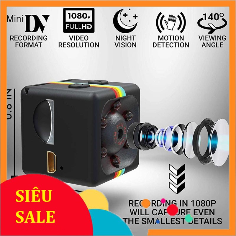Máy Quay Hồng Ngoại Mini Sq11 1080p Cho Xe Hơi __VinetShop9x