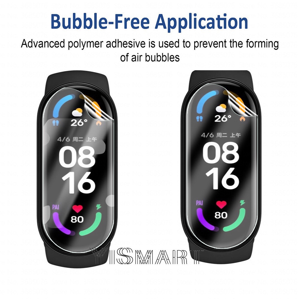 Miếng Dán TPU Hydrogel Bảo Vệ Màn Hình Viền Cong 3D Cho Vòng Đeo Tay Thông Minh Xiaomi Mi Band 7 Mi Band 7