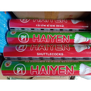 TRÁI CẦU LÔNG HẢI YẾN XANH ĐỎ CAO CẤP ỐNG 12 TRÁI