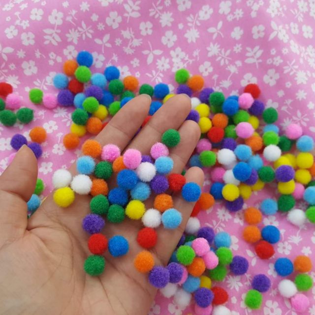 Hạt poom poom 1cm.