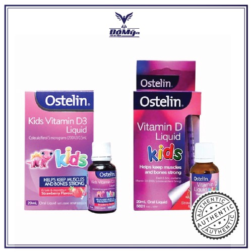 Vitamin D Ostelin Liquid Kids – Vitamin Dạng Nước Cho Trẻ, 20ml HÀNG NHẬP