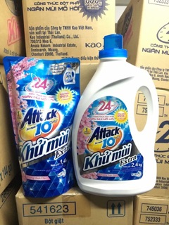 Nước giặt Attack khử mùi chai 2,4kg