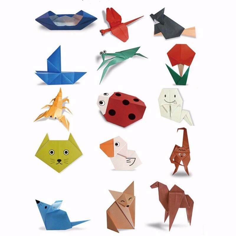 Set 100 tờ giấy hình vuông nhiều màu chuyên dụng gấp hình Origami