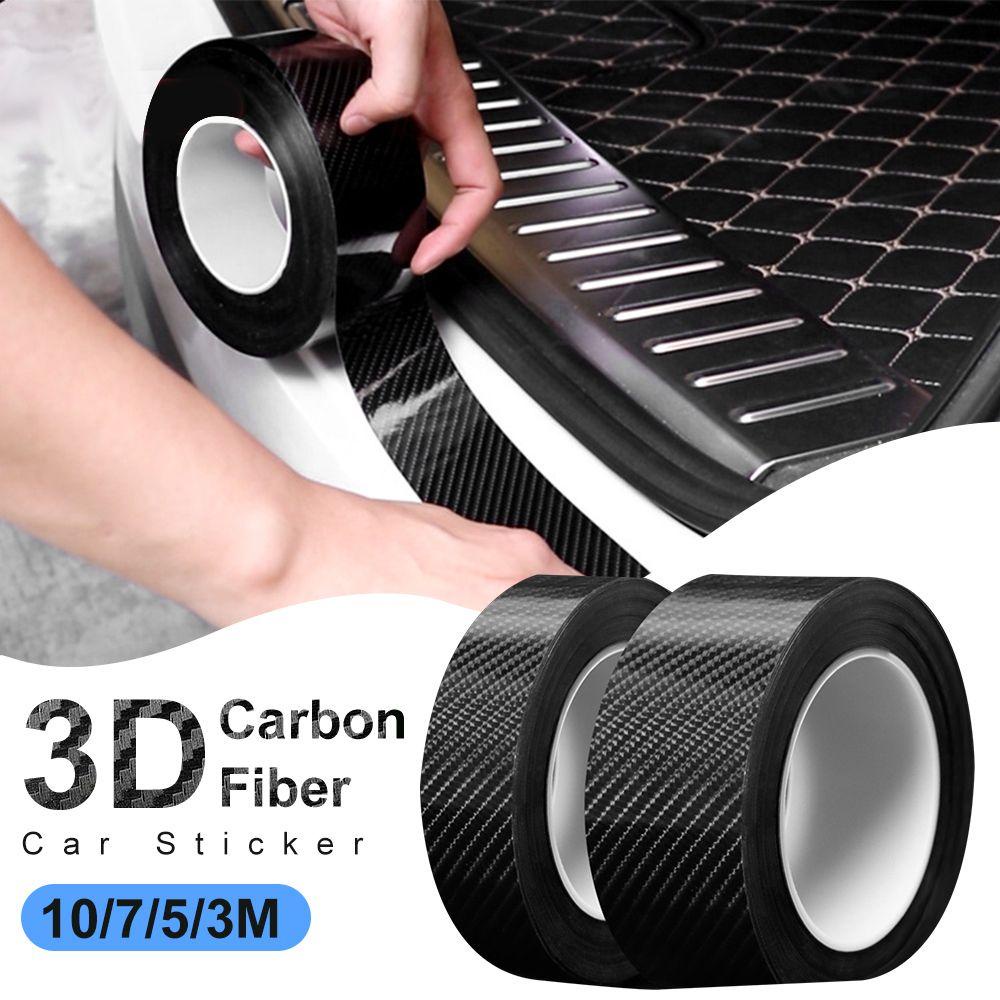 Miếng Dán Sợi Carbon 3D Chống Trầy Trang Trí Cửa Xe Hơi