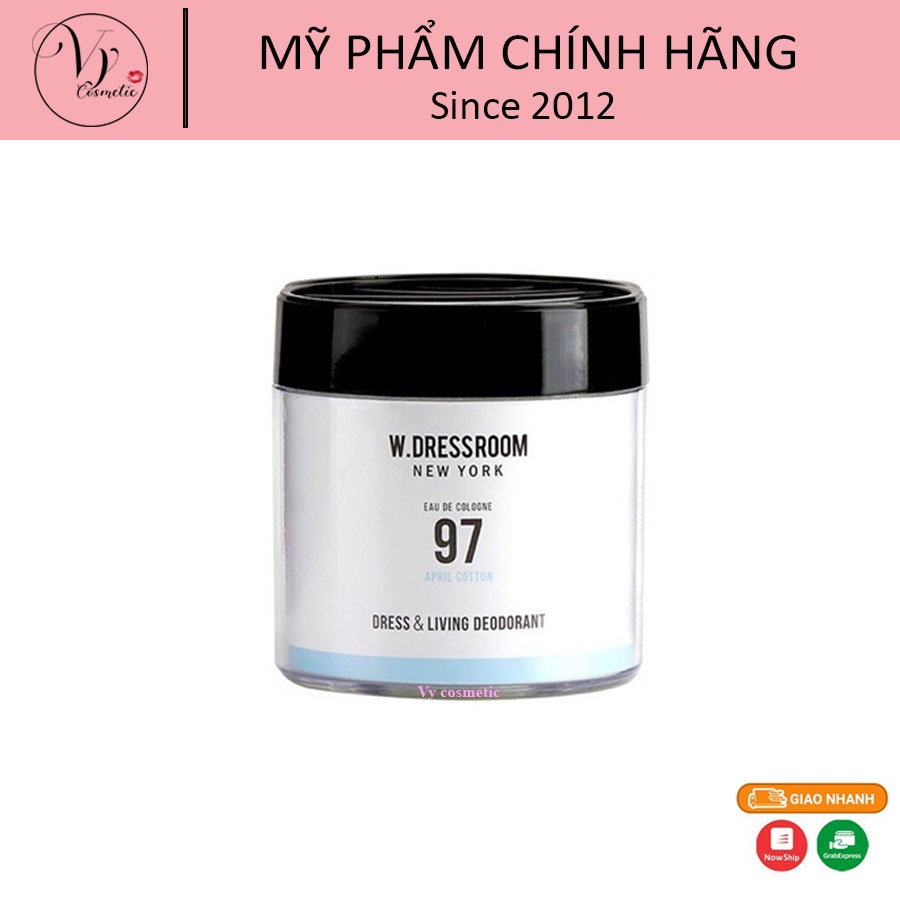 Gel thơm khử mùi W.DRESSROOM Dress&amp;Living Deodorant NO.97 April Cotton, NO.03 Baby Green Tea.