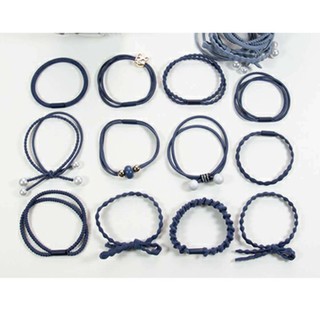 Sét 12 dây buộc tóc Hàn Quốc chun cột tóc
