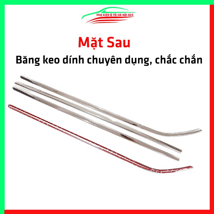 Bộ nẹp viền chân kính inox Attrage 2015-2023