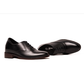 [6CM] Giày Cao Nam T&TRA S1025 Đen Đế Da