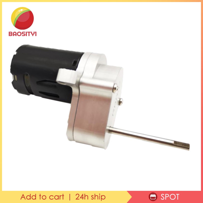 Hộp Số Kim Loại Toàn Diện 1 [Baosity1] Với Động Cơ Chổi Than 370 Cho Xe Tải WPL D12 Màu Đen Có Động Cơ