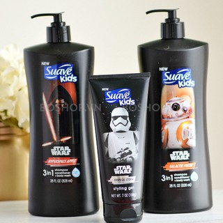 Hộp Tắm gội  và xả cho bé Suave Kids Star Wars 3 in  1 (2* 828ml + 1*198g)