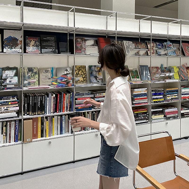 Áo Sơ Mi Dài Tay Form Rộng Phong Cách Hàn Quốc Dành Cho Nữ