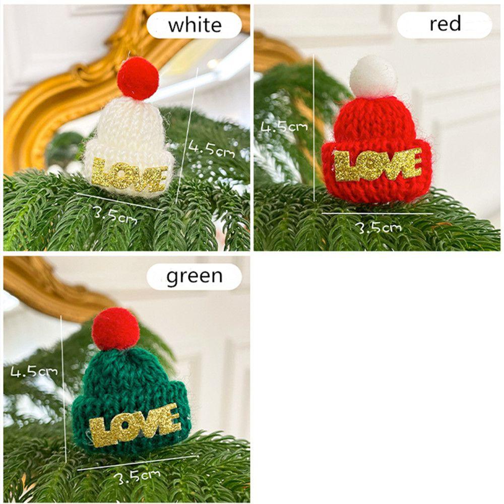 Rosegoods1 Mũ Len Giáng Sinh mini Hình Kẹo Mút Trang Trí Chai Rượu Cho Trẻ Em