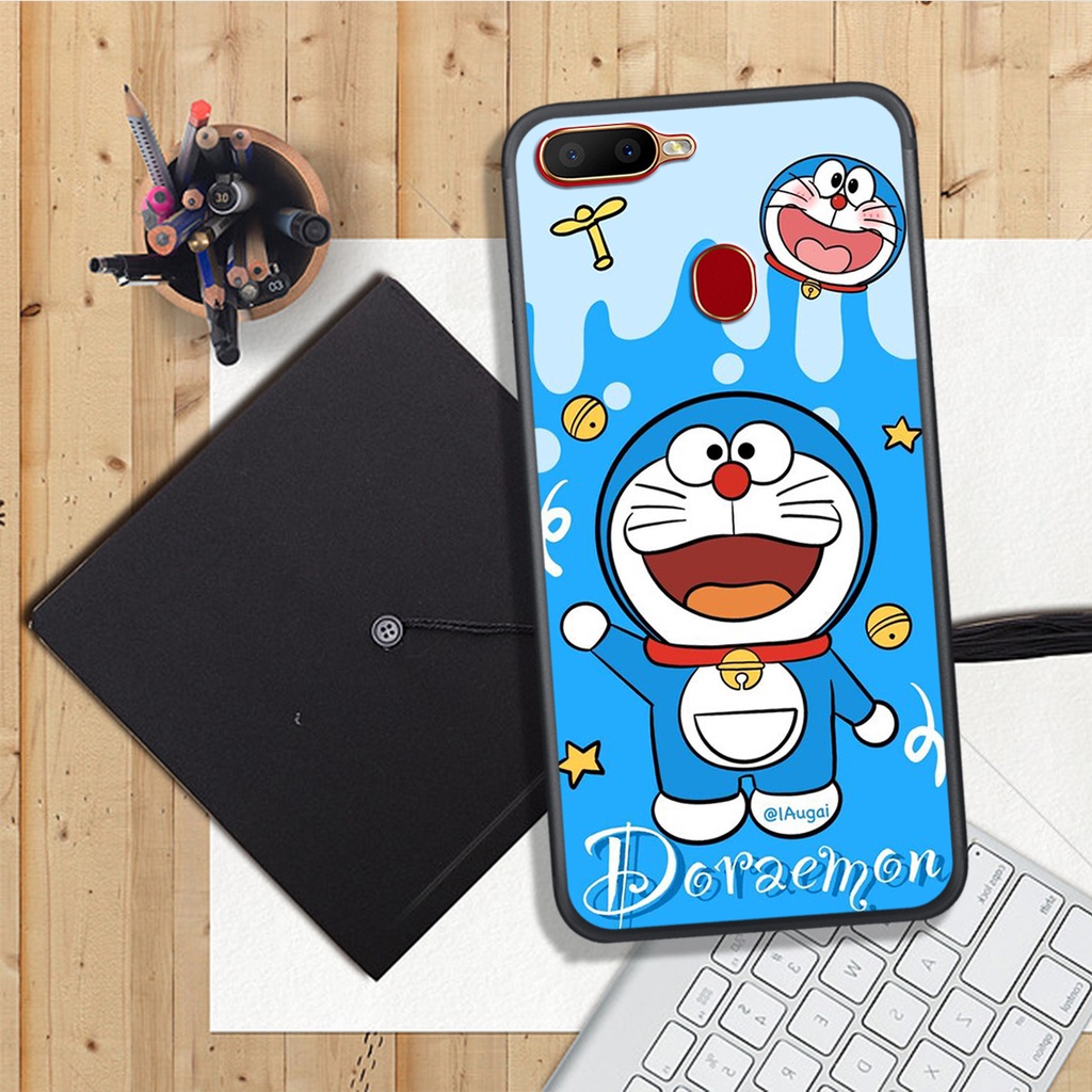 ỐP LƯNG OPPO A5S/A7/A12/F9,  IN HÌNH CHÚ MÈO MÁY DOREMON.