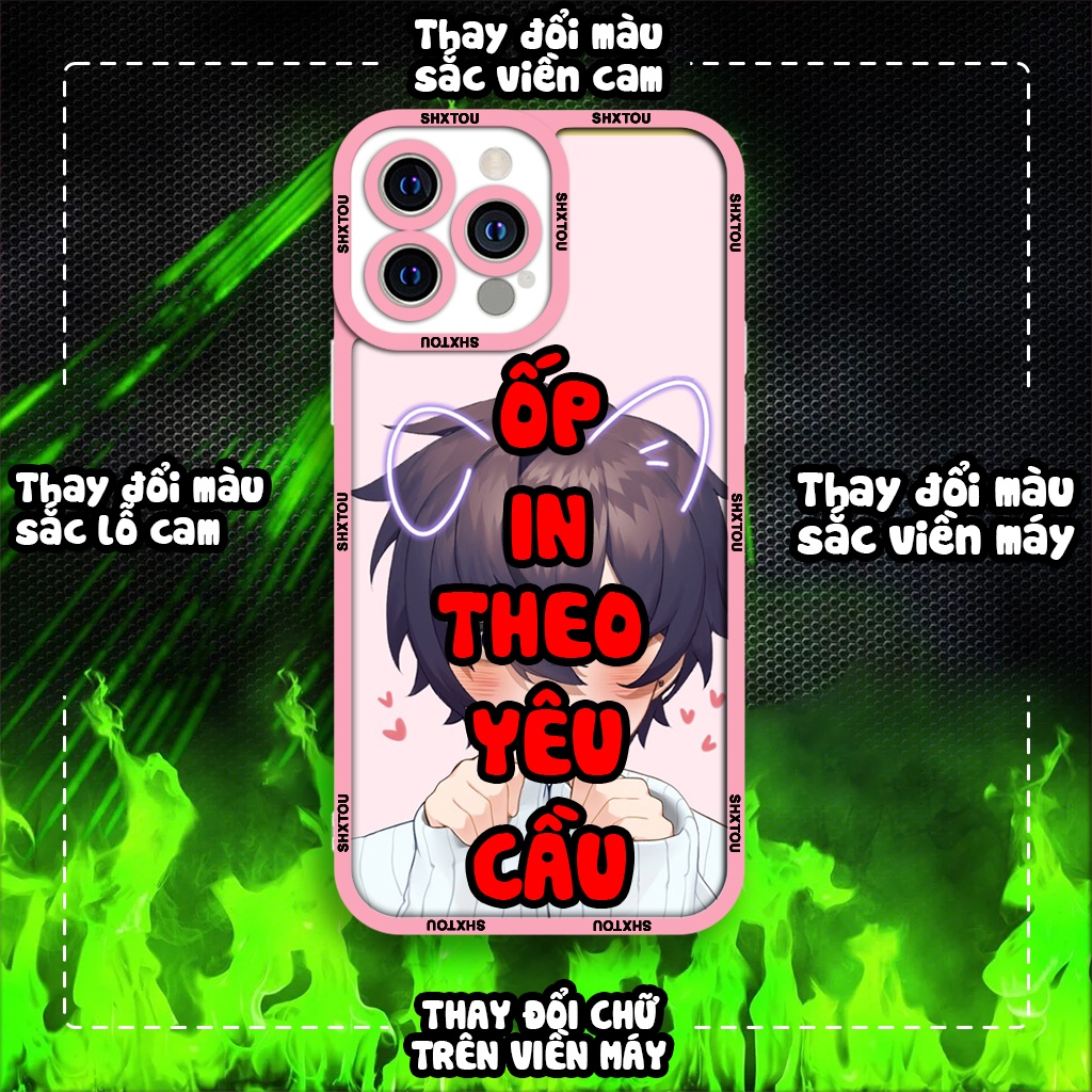 Ốp lưng iphone cạnh vuông JM CASE IN THEO YÊU CẦU 6/6pl/6s/6spl/7/7pl/8/8pl/x/xs/11/12/13/pro/max