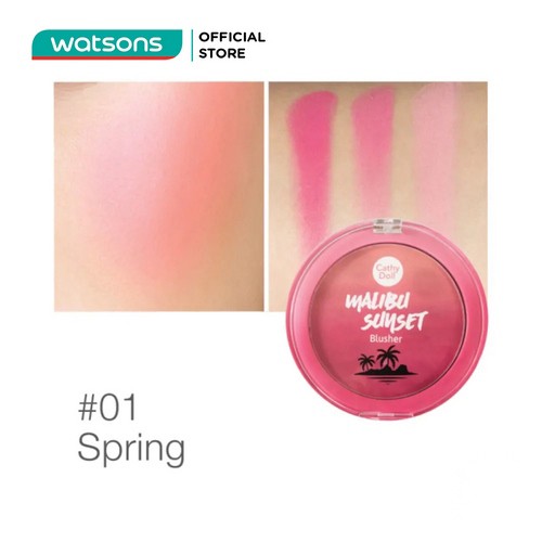 Phấn Má Hồng Cathy Doll Malibu Sunset Blusher 7g #01 Spring