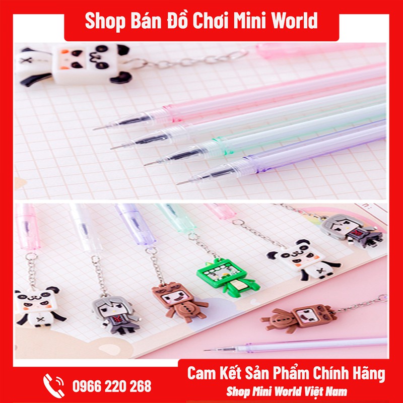 Bút Bi Gel Nắp Gắn Mặt Dây Chuyền Mini World [Gửi Ngẫu Nhiên 1 Chiếc]