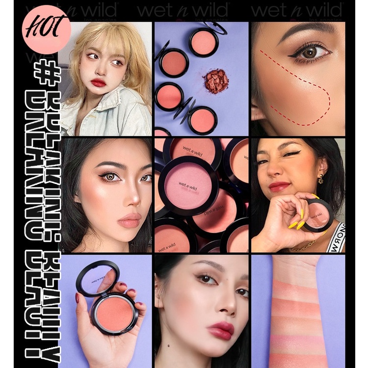 Phấn má hồng đơn sắc WET N WILD nhiều màu tùy chọn thời trang