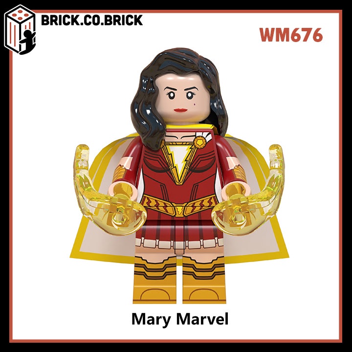 Xếp Hình Shazam Billy Batson Mary Thaddeus Sivana Freddy Freeman Darla Pedro Pena Minifigures Super Hero WM6058