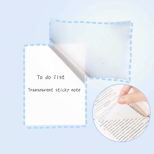 Set 50 Tờ Giấy Ghi Chú Trong Suốt Đáng Yêu