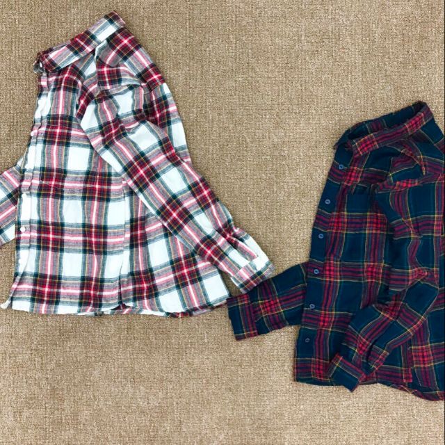 Áo sơ mi tay dài sọc caro size 5t tới 1m52 hàng chất đẹp
