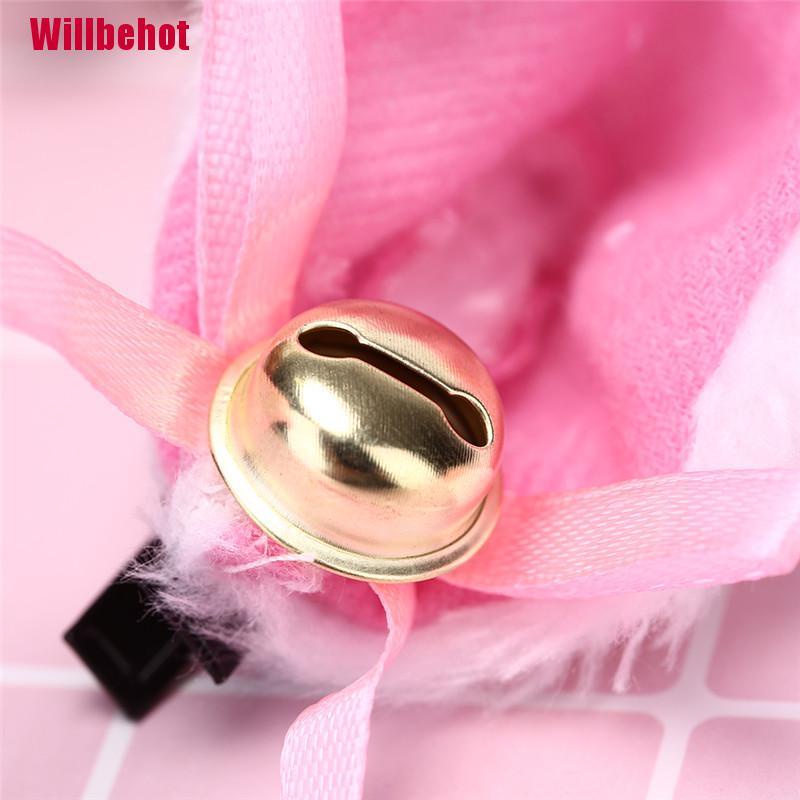 [Hàng mới về] Kẹp tóc hình tai mèo cáo phối lông dài gắn chuông đáng yêu cho tiệc hóa trang