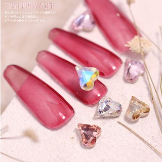 Set 4 Viên Đá khối hình tim đính móng Siêu Sáng