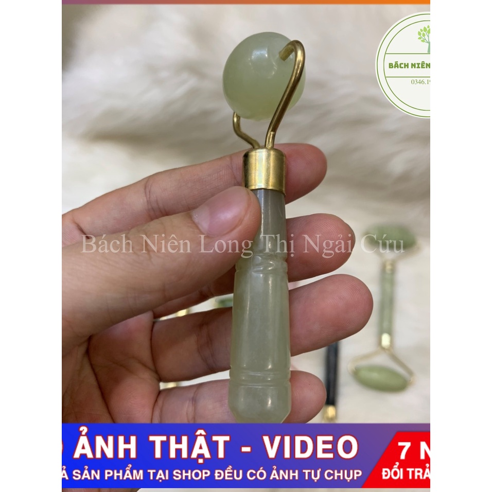 Thanh lăn ngọc thạch guasha tự nhiên cam kết ngọc thạch