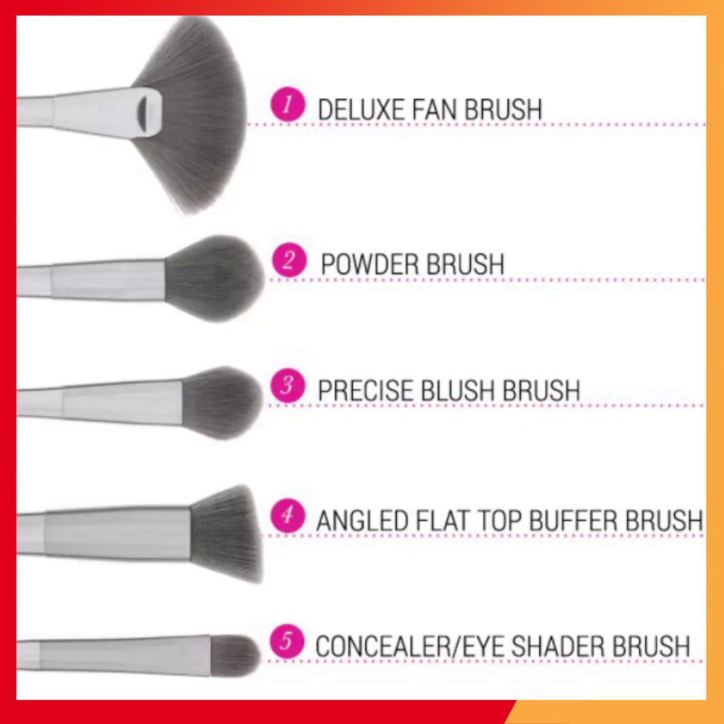 chính hãng Bộ cọ BH Cosmetics Smoke ‘n Mirrors - 10 Piece Metalized Brush Set